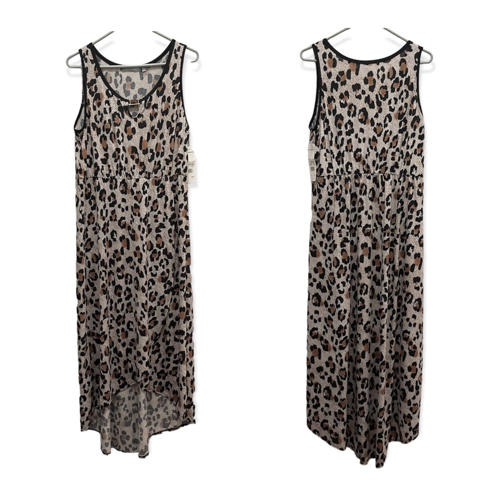NY Collection Cheetah NY Collection Hi-Low Maxi Dress NWT